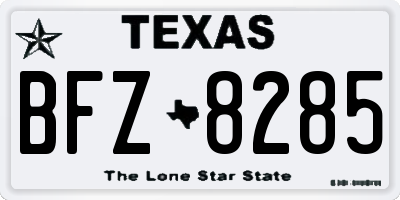 TX license plate BFZ8285