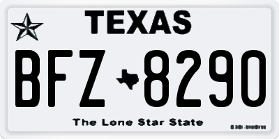 TX license plate BFZ8290