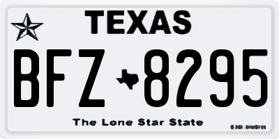 TX license plate BFZ8295