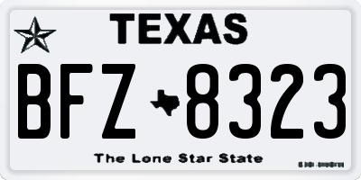 TX license plate BFZ8323