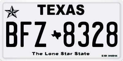 TX license plate BFZ8328