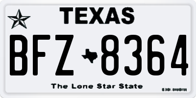TX license plate BFZ8364