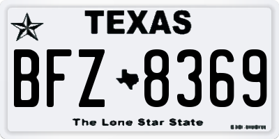 TX license plate BFZ8369