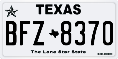 TX license plate BFZ8370
