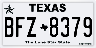 TX license plate BFZ8379