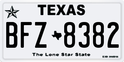 TX license plate BFZ8382