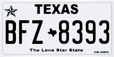 TX license plate BFZ8393