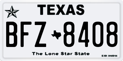 TX license plate BFZ8408