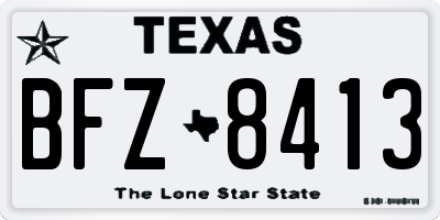 TX license plate BFZ8413
