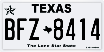 TX license plate BFZ8414