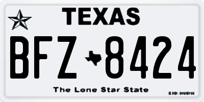 TX license plate BFZ8424