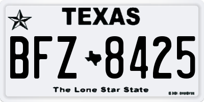TX license plate BFZ8425