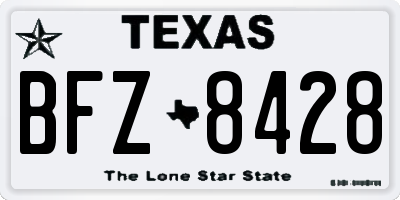 TX license plate BFZ8428