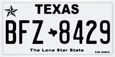TX license plate BFZ8429