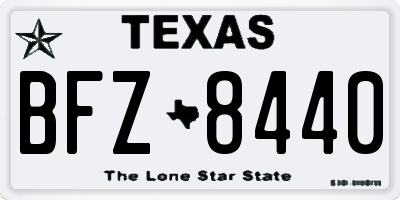 TX license plate BFZ8440