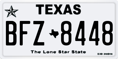 TX license plate BFZ8448