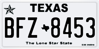 TX license plate BFZ8453