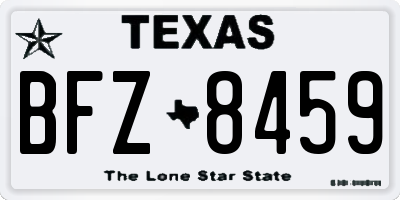 TX license plate BFZ8459