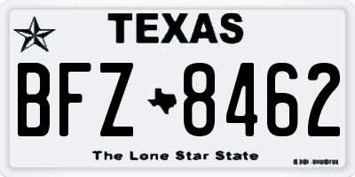 TX license plate BFZ8462
