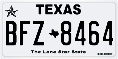 TX license plate BFZ8464