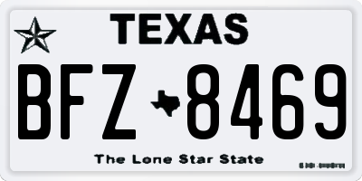 TX license plate BFZ8469