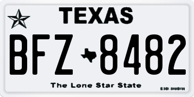 TX license plate BFZ8482