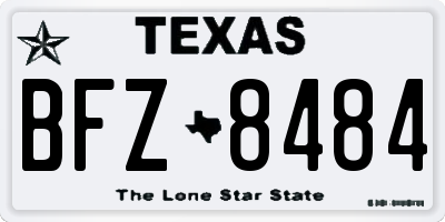 TX license plate BFZ8484