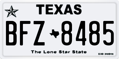 TX license plate BFZ8485