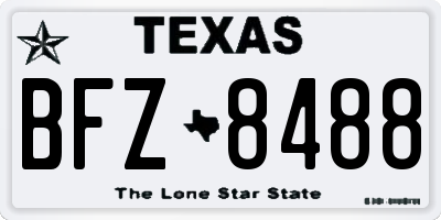 TX license plate BFZ8488