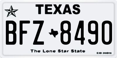 TX license plate BFZ8490