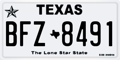 TX license plate BFZ8491