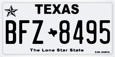 TX license plate BFZ8495