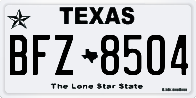TX license plate BFZ8504