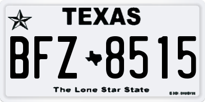TX license plate BFZ8515