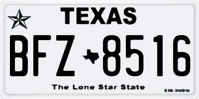 TX license plate BFZ8516