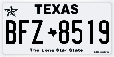 TX license plate BFZ8519