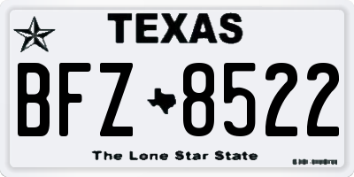 TX license plate BFZ8522
