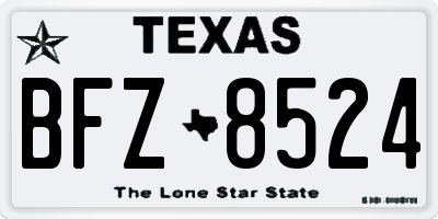 TX license plate BFZ8524