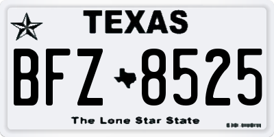 TX license plate BFZ8525
