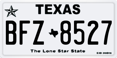 TX license plate BFZ8527