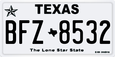 TX license plate BFZ8532
