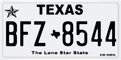 TX license plate BFZ8544