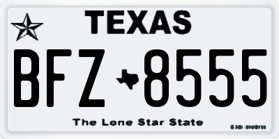 TX license plate BFZ8555