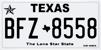 TX license plate BFZ8558