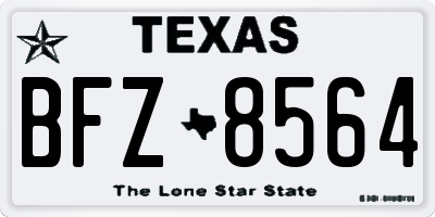 TX license plate BFZ8564