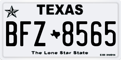TX license plate BFZ8565