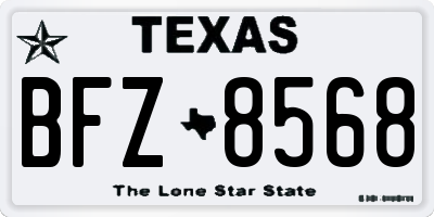 TX license plate BFZ8568