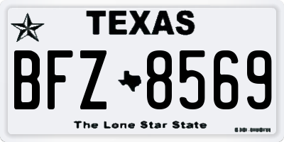 TX license plate BFZ8569