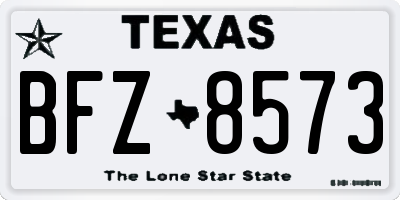 TX license plate BFZ8573