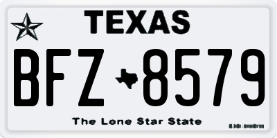 TX license plate BFZ8579